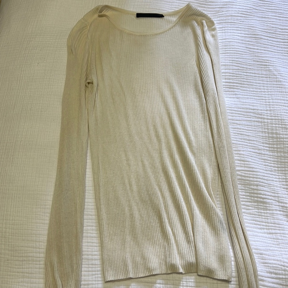 White Jenni Kayne long sleeve shirt